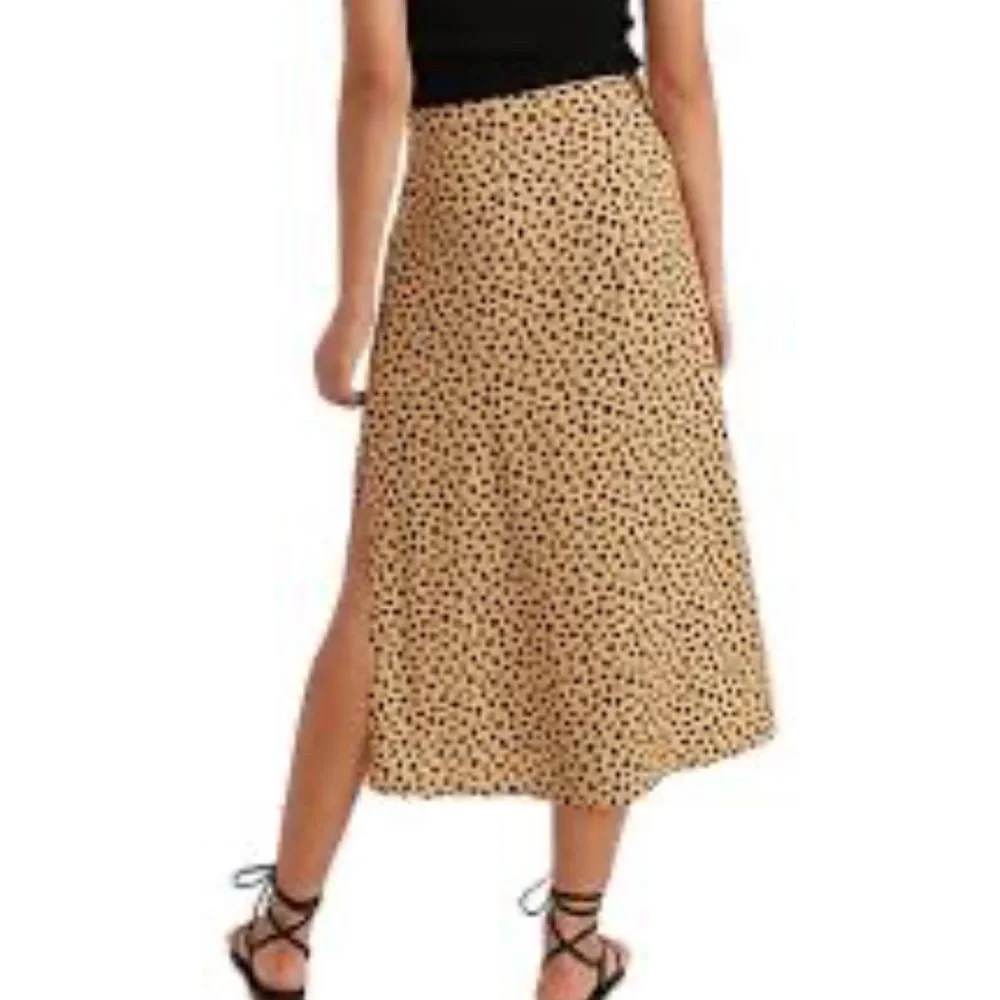 Marine Layer Cheetah/Leopard Print‎ Tencel/Lyocell Rayon Blend Midi Skirt 12